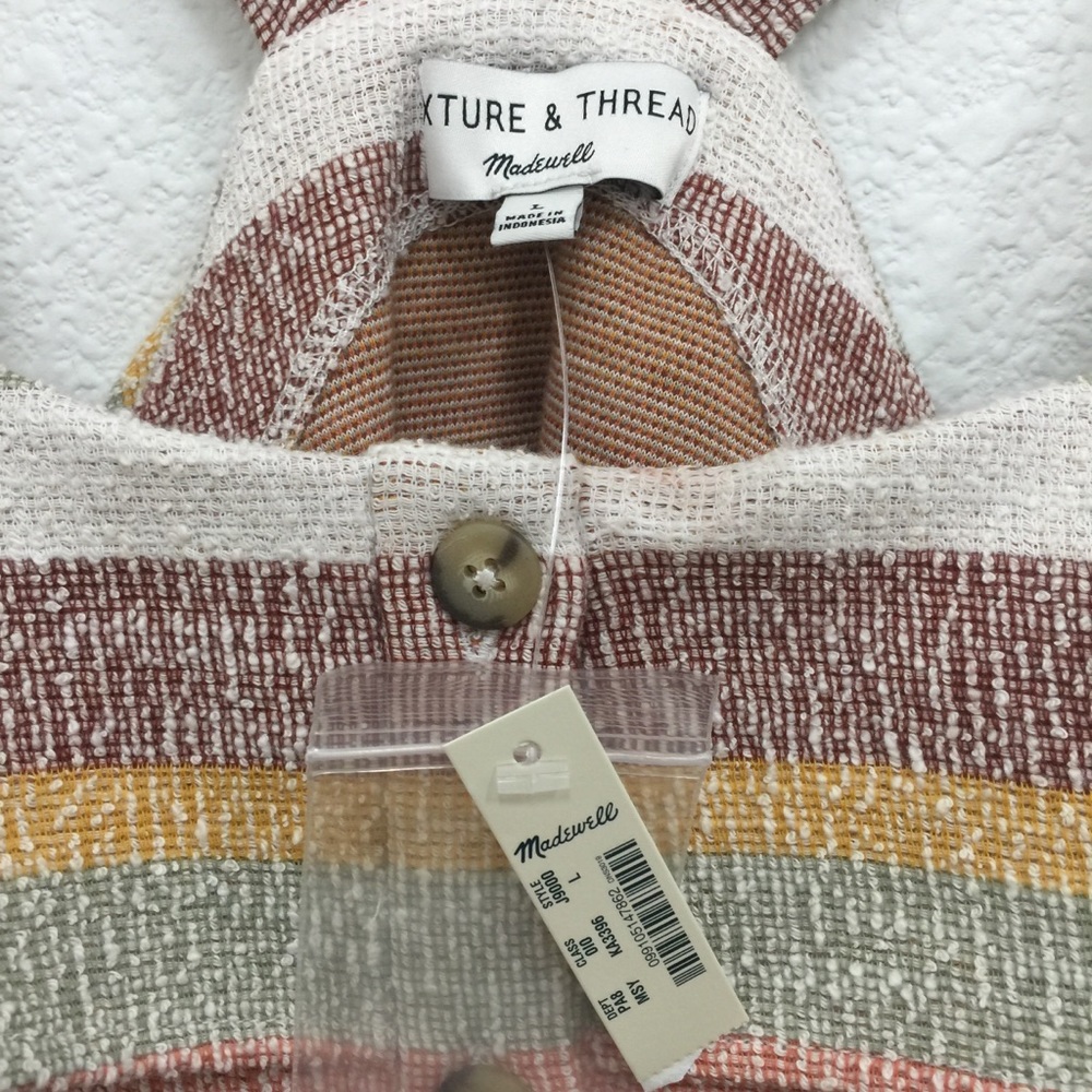 MADEWELL texture&thread tie front tank - Picture 6 of 8